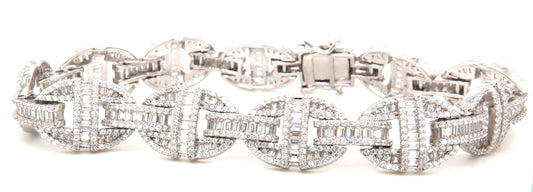 925 Sterling silver CZ link bracelet