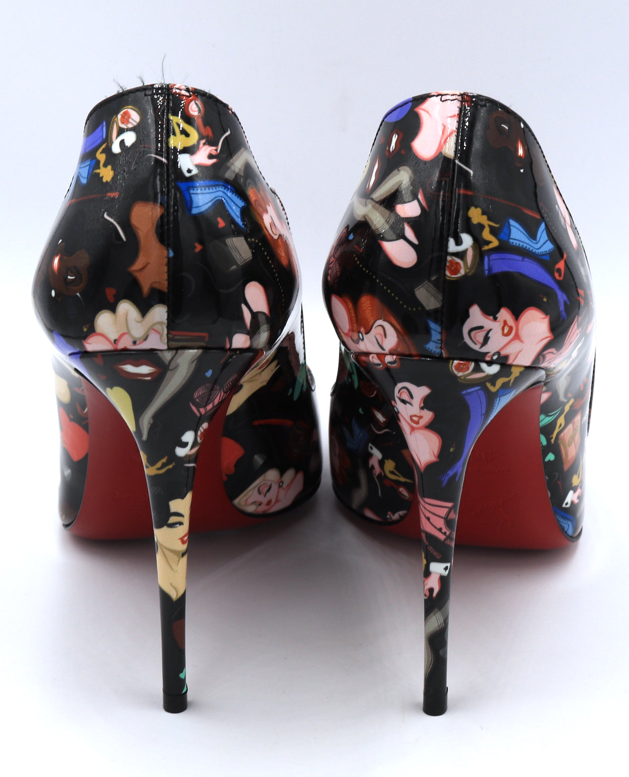 Christian Louboutin Hot chick black Fetish print leather Pumps