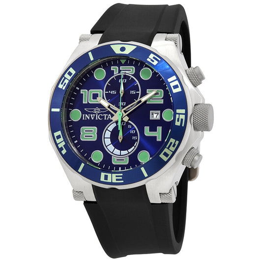 Invicta Pro Diver Chronograph Blue Dial Black Strap Men's Watch