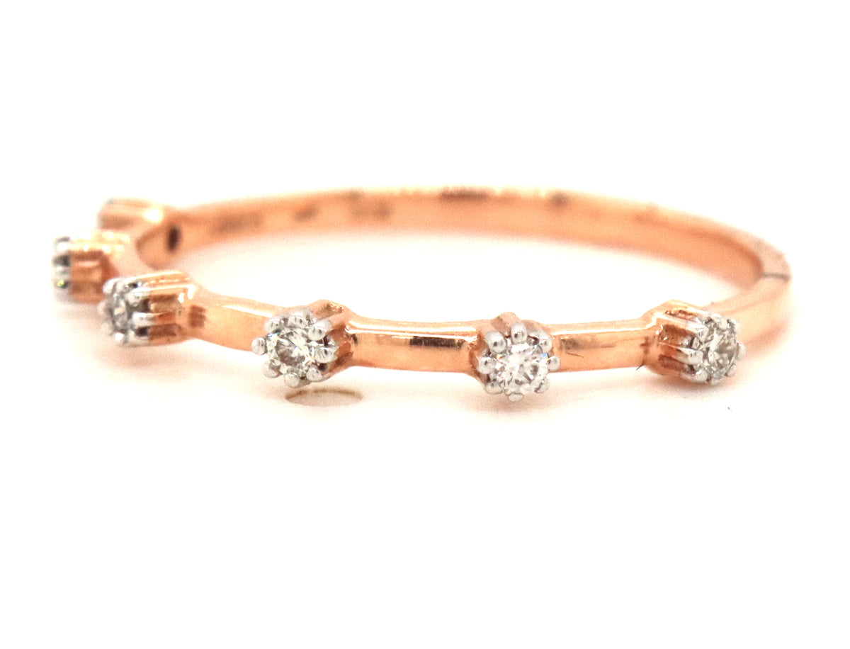 14kt Rose gold diamond fashion ring