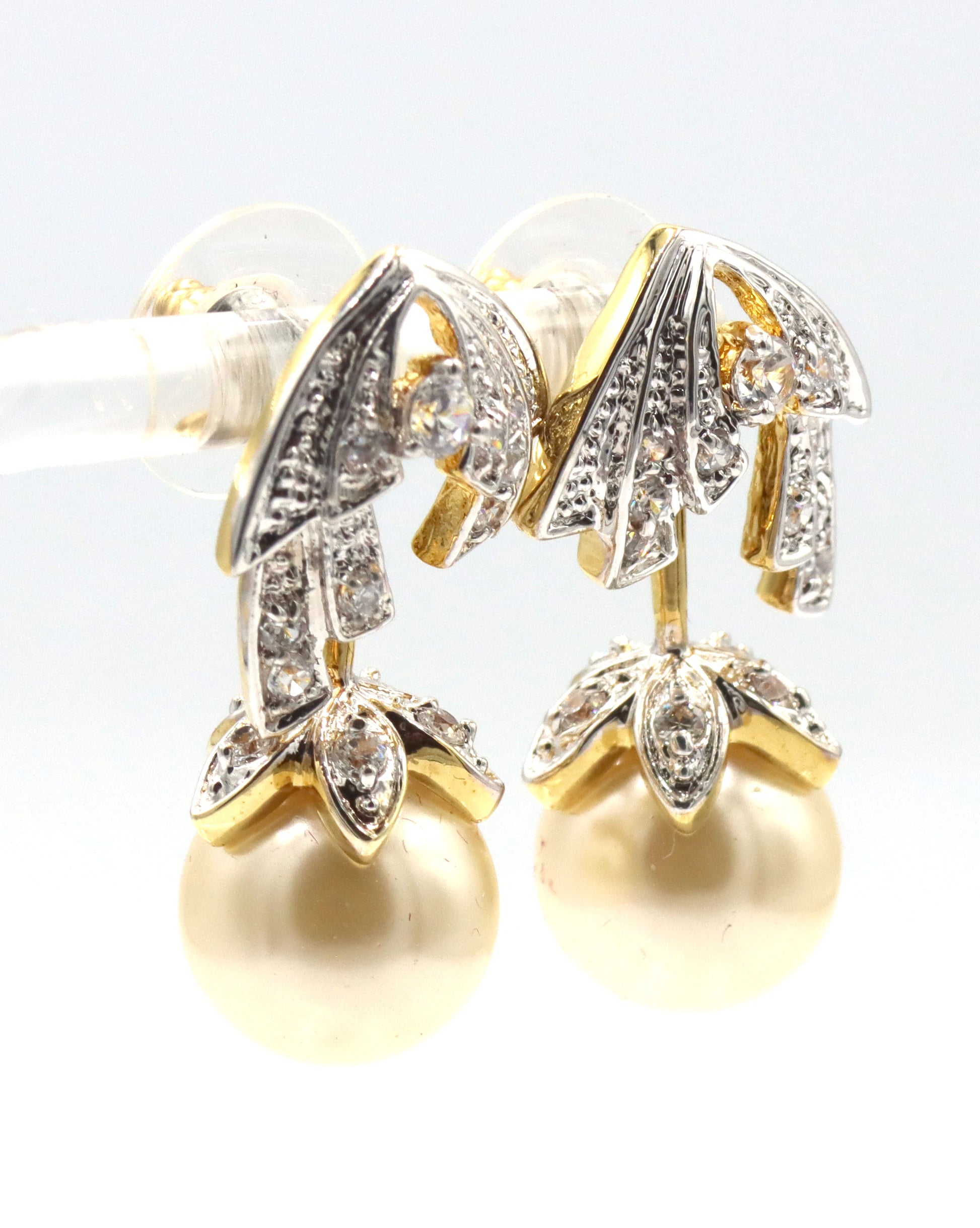 Camrose & Kross Jackie Kennedy gold tone pearl interchanging earrings