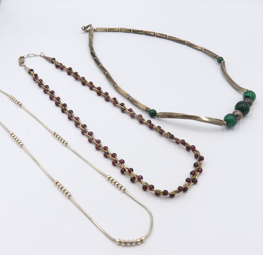 Vintage Group Lot of 925 Sterling Silver Necklaces