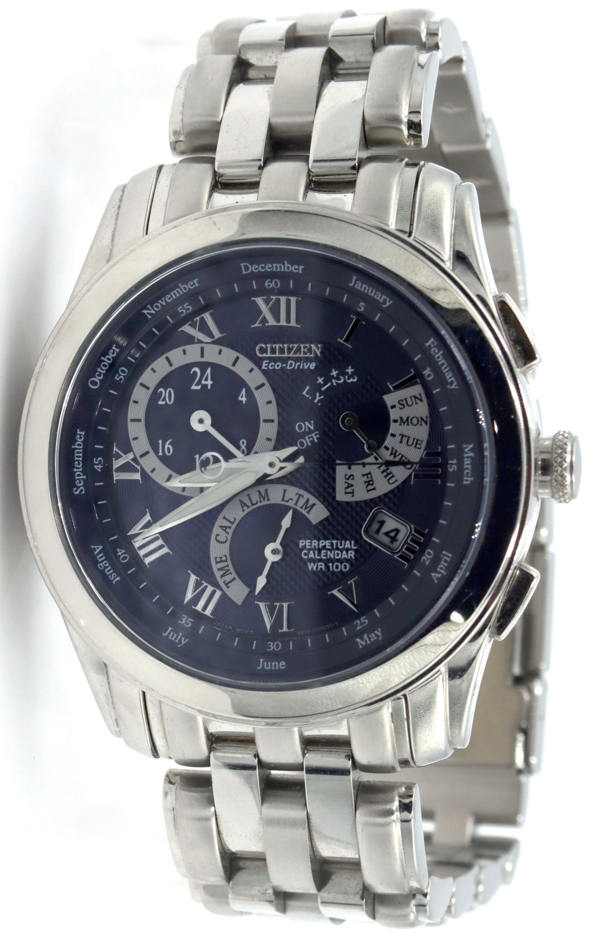Citizen GN-4W-S blue dial stainless steel watch