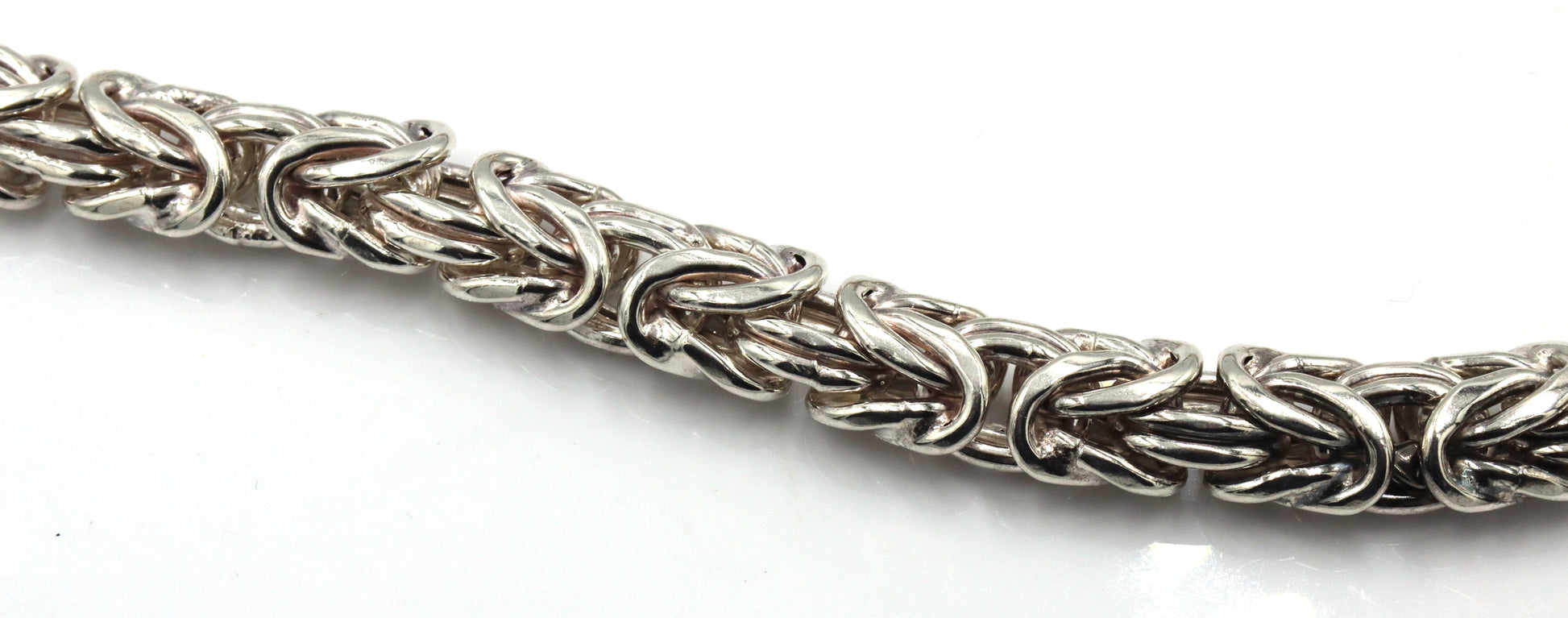 Heavy 925 Sterling silver Byzantine necklace