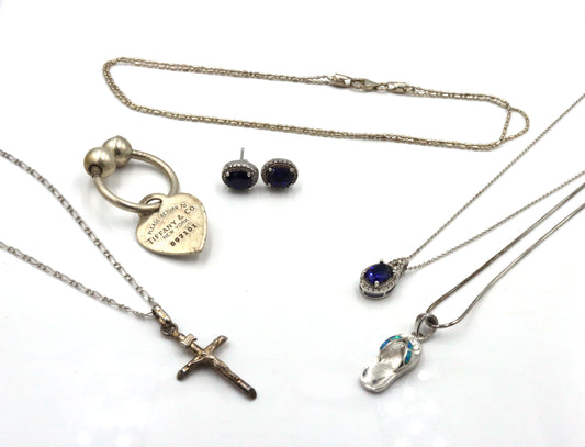 Group lot of Vintage 925 sterling silver mixed jewelry