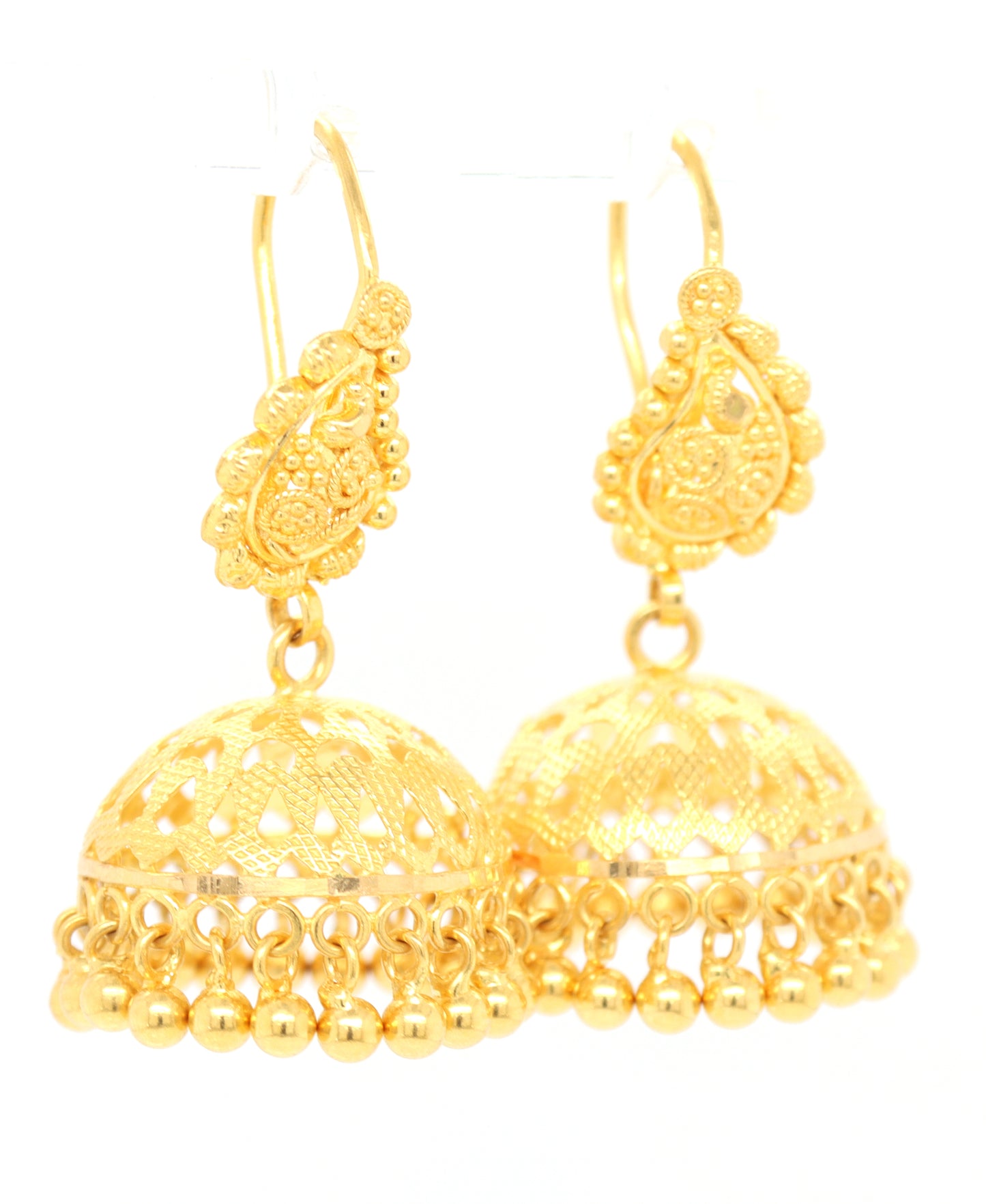 21kt Yellow gold chandelier dangle earrings