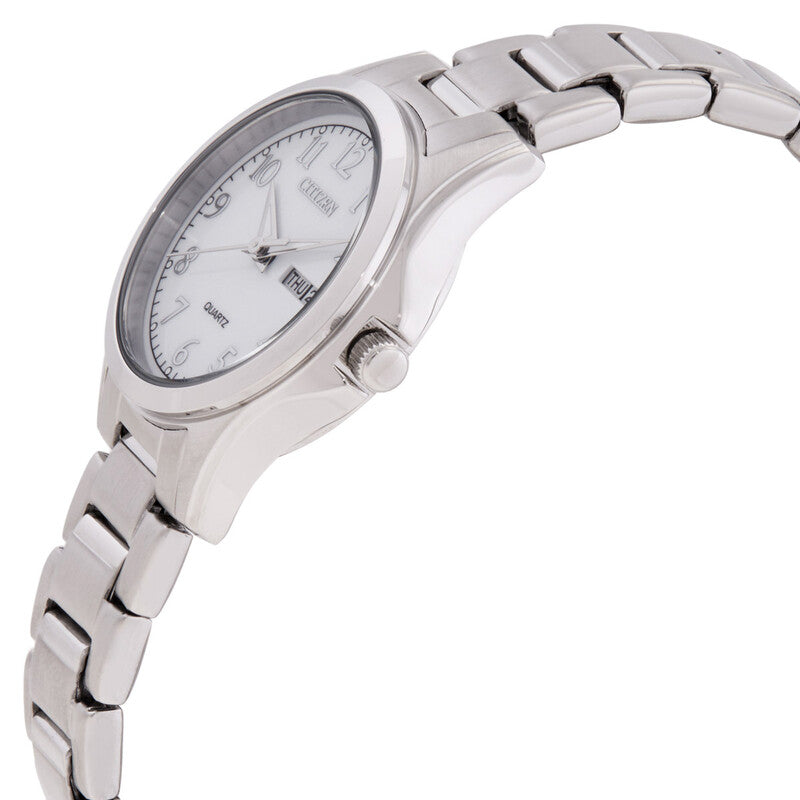 Citizen Quartz White Dial Stainless Steel Ladies Watch