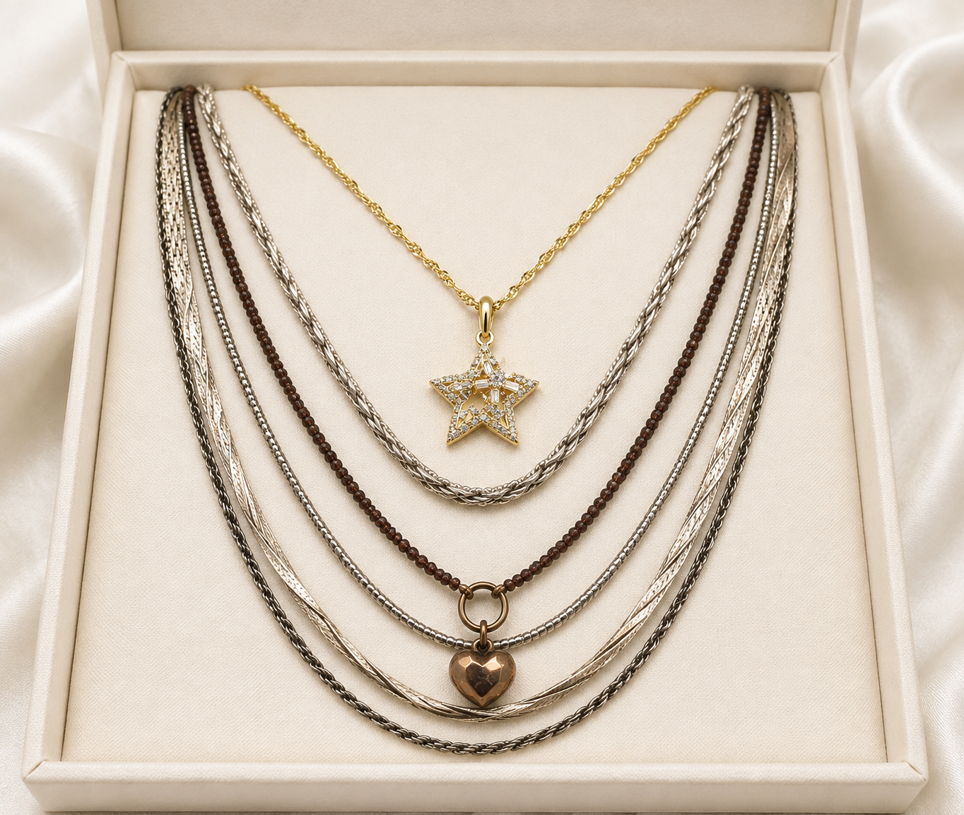Vintage 925 sterling silver group lot of 5 necklaces
