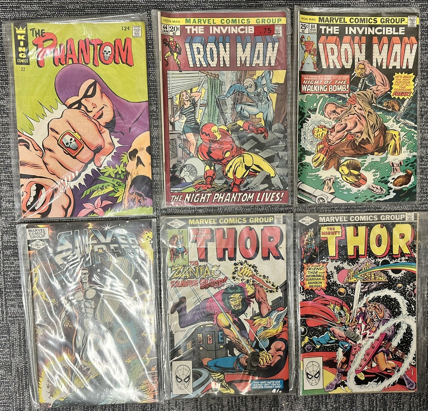 Vintage Comic Book Lot with Classic Bronze & Silver Age Marvel/DC Titles plus Original Ads & Inserts