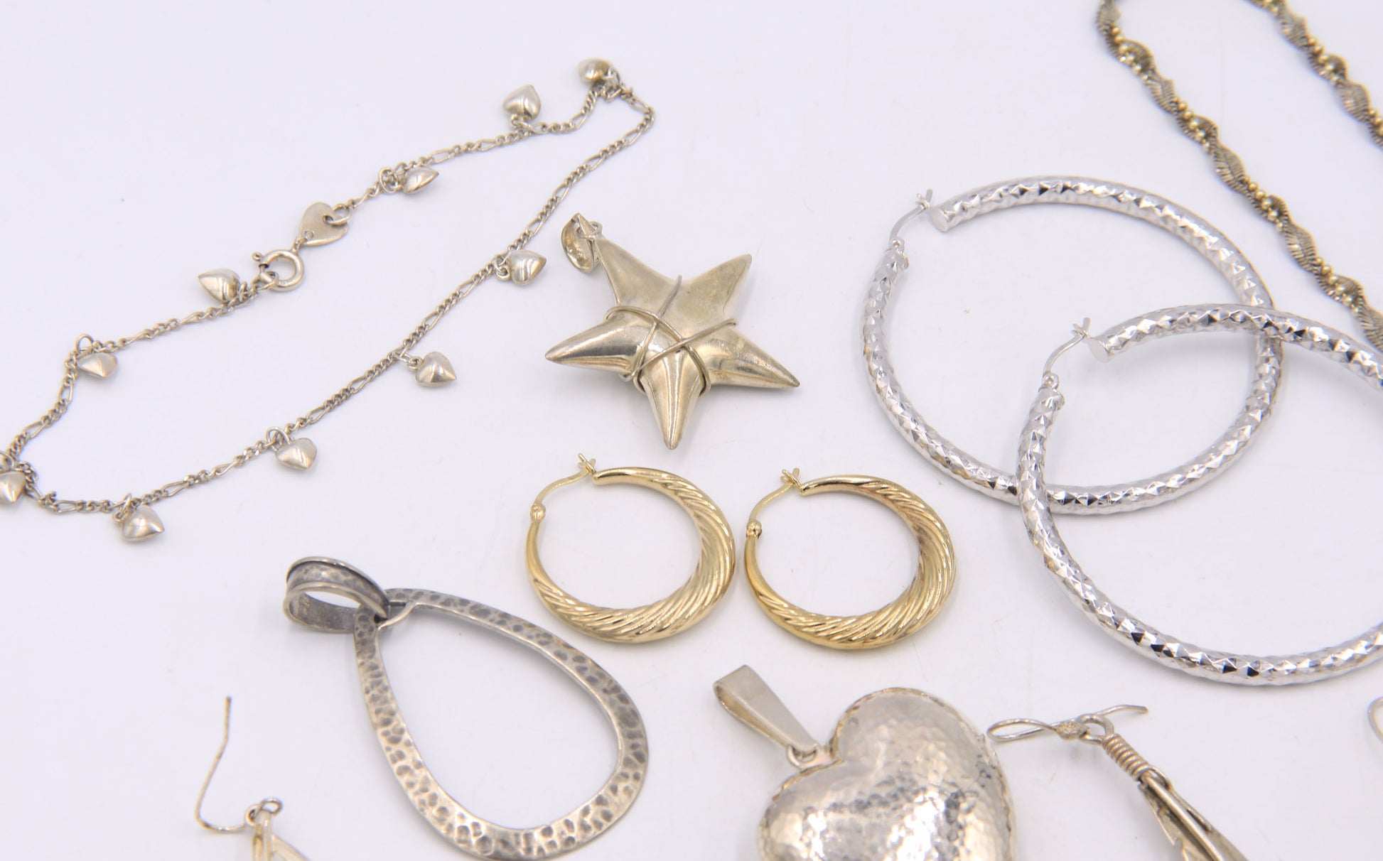 Group Lot of Vintage 925 Sterling Silver Jewelry