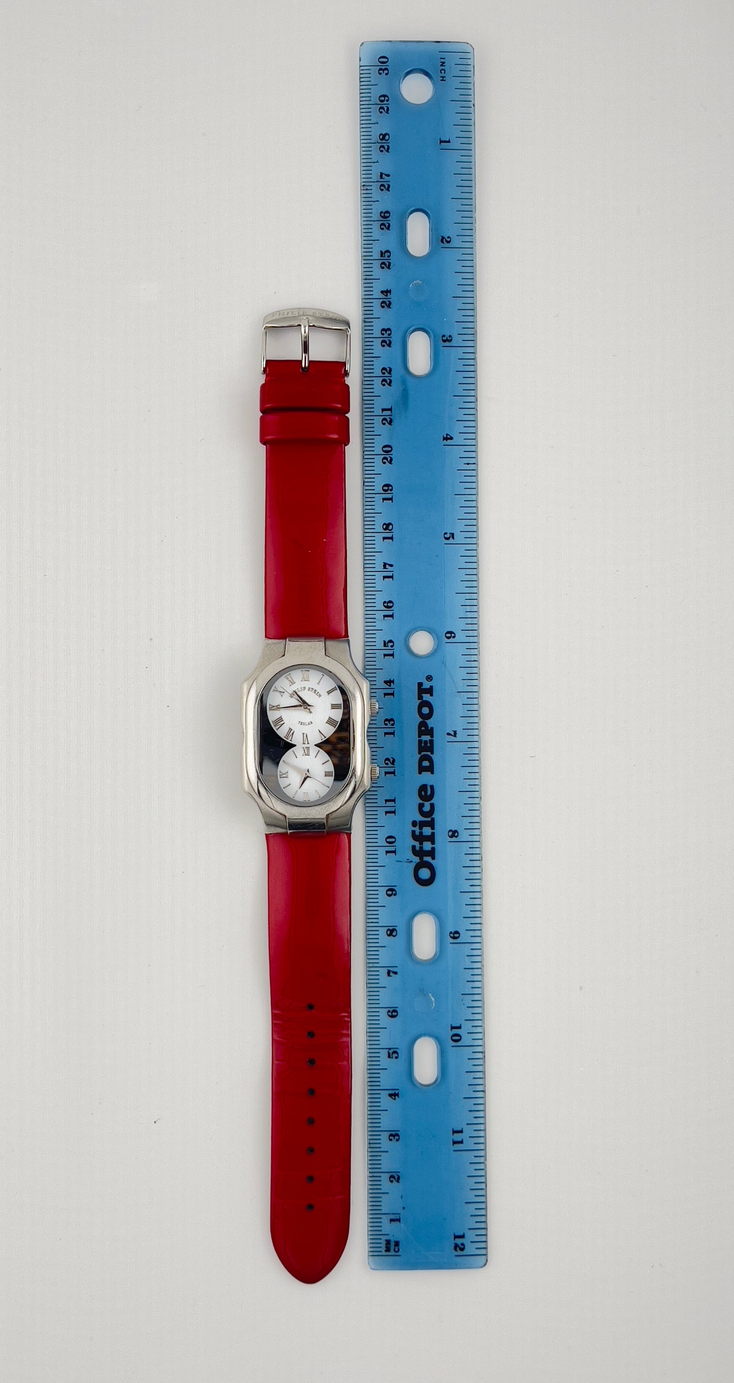 Philip Stein signature large dual time zone watch