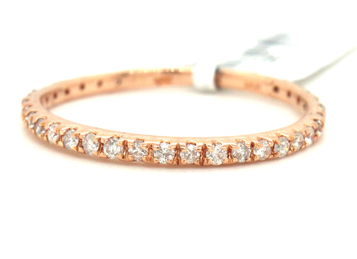 14kt Rose gold 0.37ctw diamond band