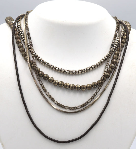 Group lot of Vintage 925 sterling silver necklaces