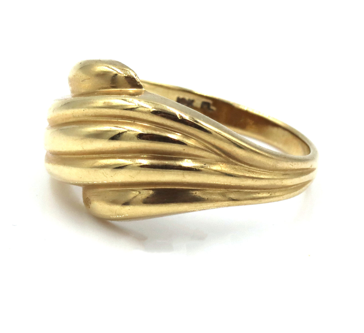 10kt Yellow gold weave ring