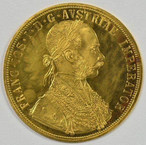 1915 Prooflike Austrian 4 Ducats Gem Ultra Cameo