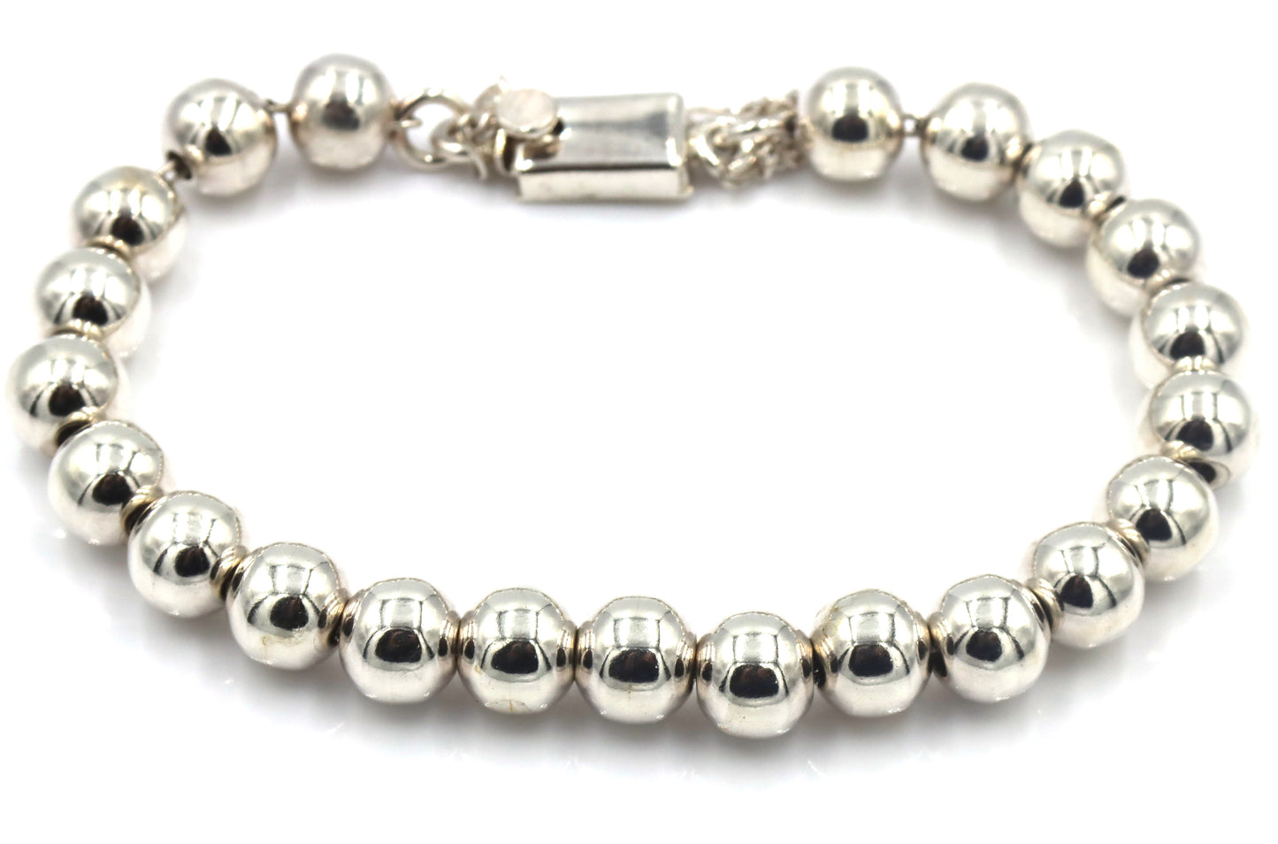 925 Sterling silver Mexico signed silver ball bracelet
