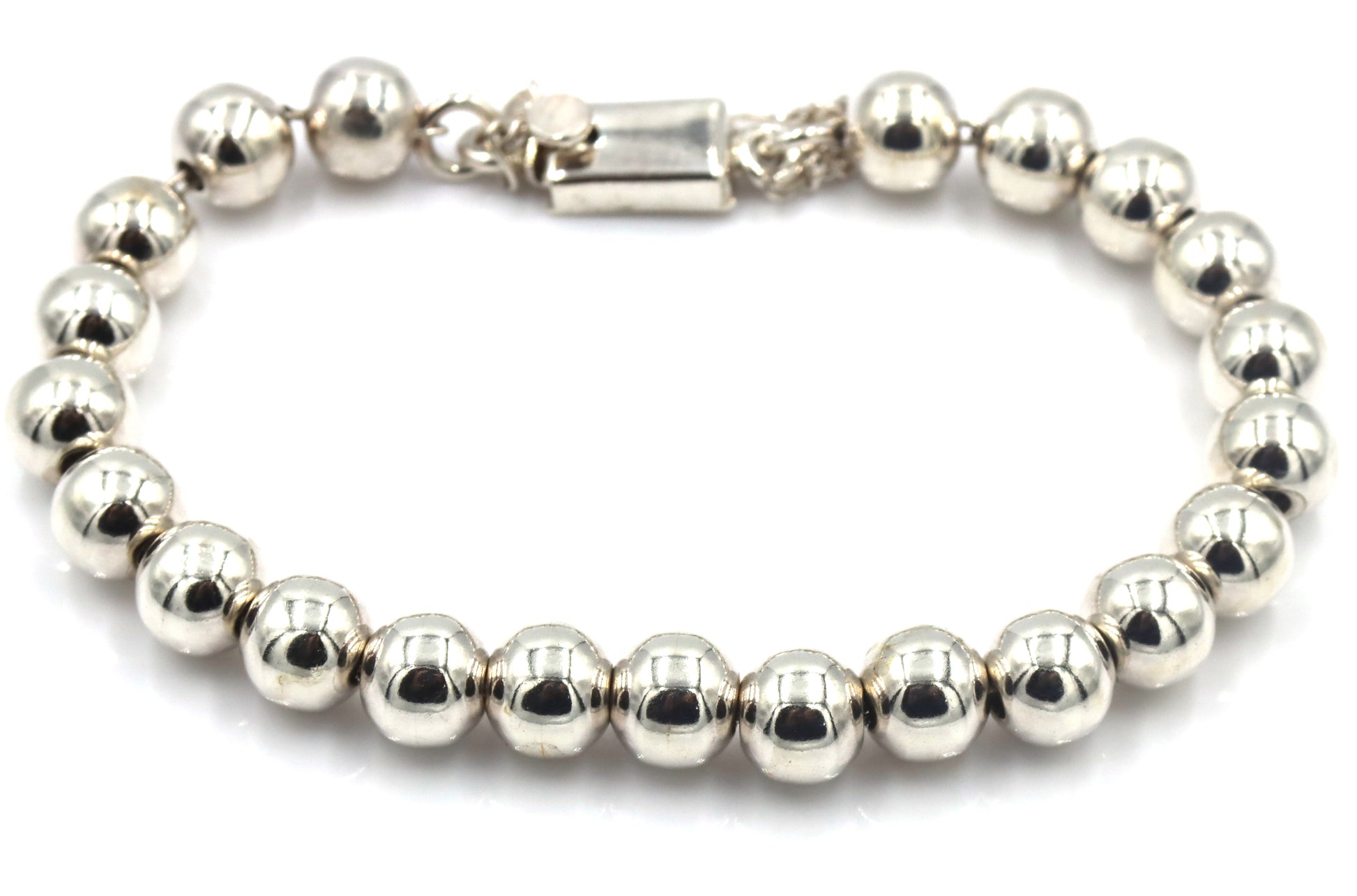 925 Sterling silver Mexico signed silver ball bracelet