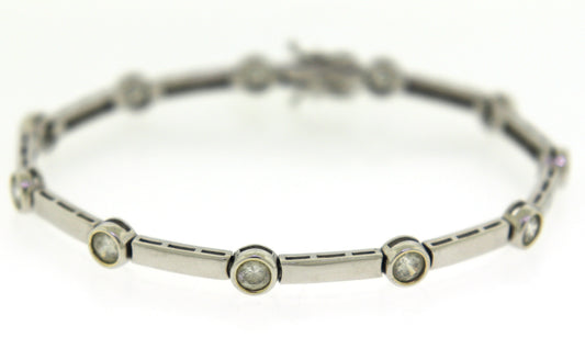 925 Sterling Silver Cubic Zirconia Bracelet