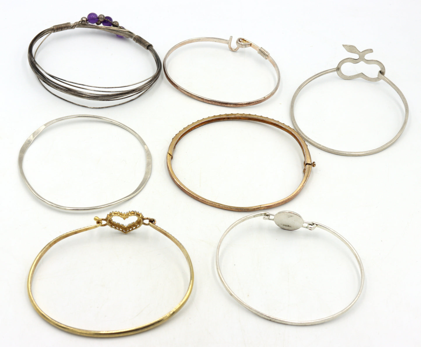 Group lot of Vintage 925 sterling silver bangles