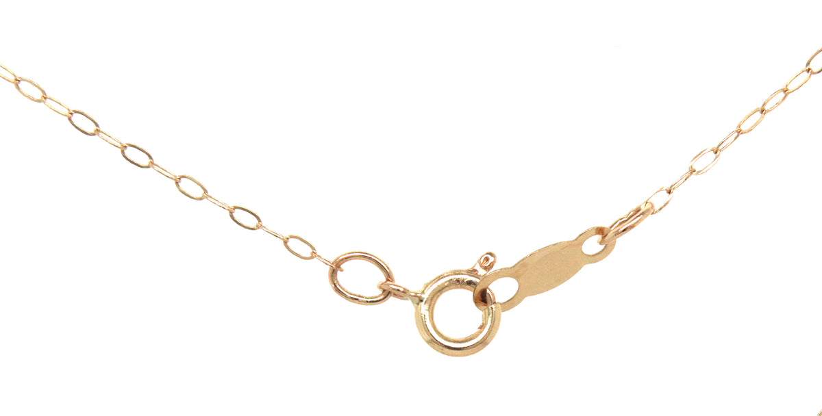 14kt Yellow gold 0.14ctw Diamond F Initial pendant on chain