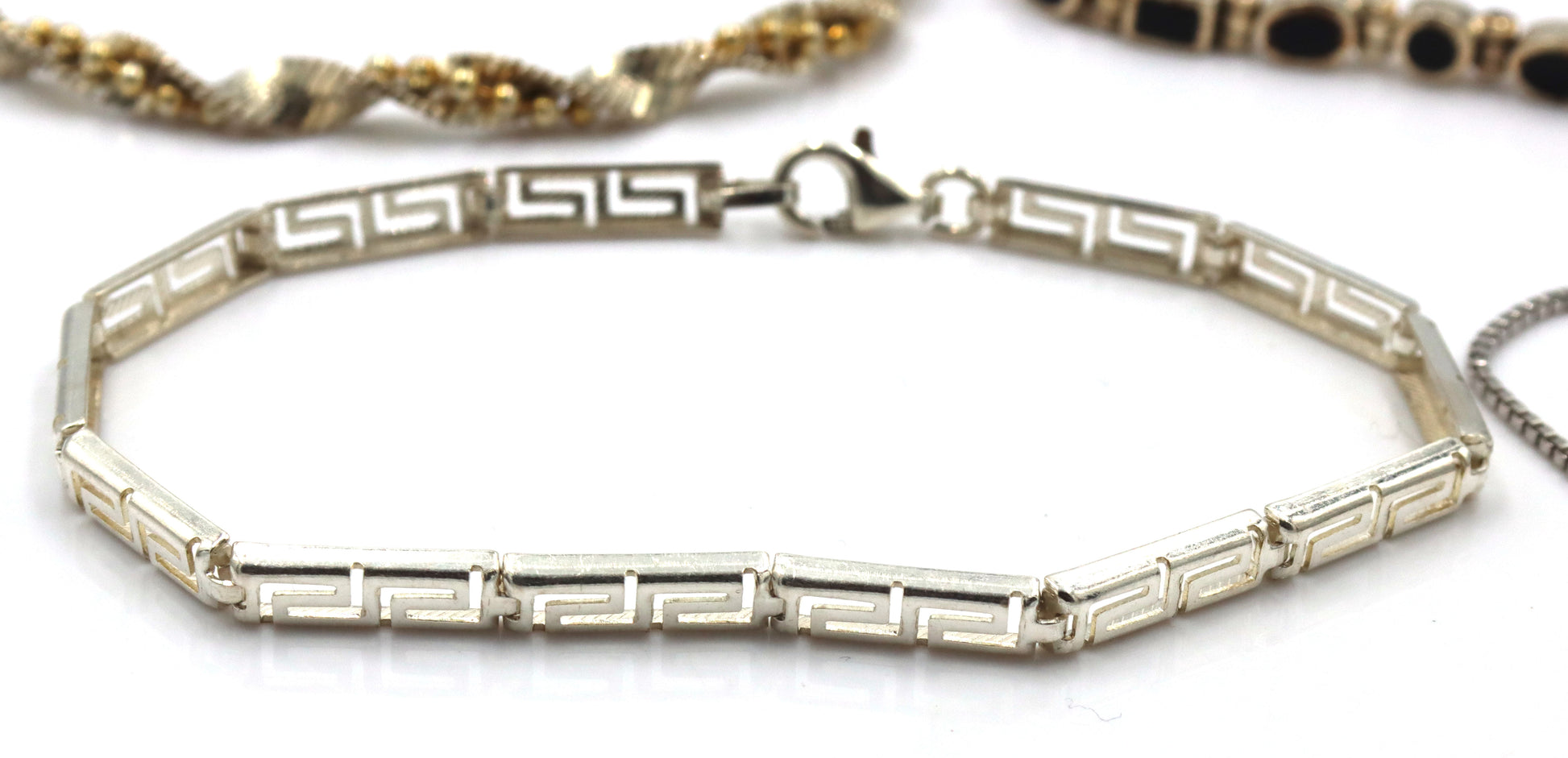 Group lot of 4 Vintage 925 sterling silver bracelets