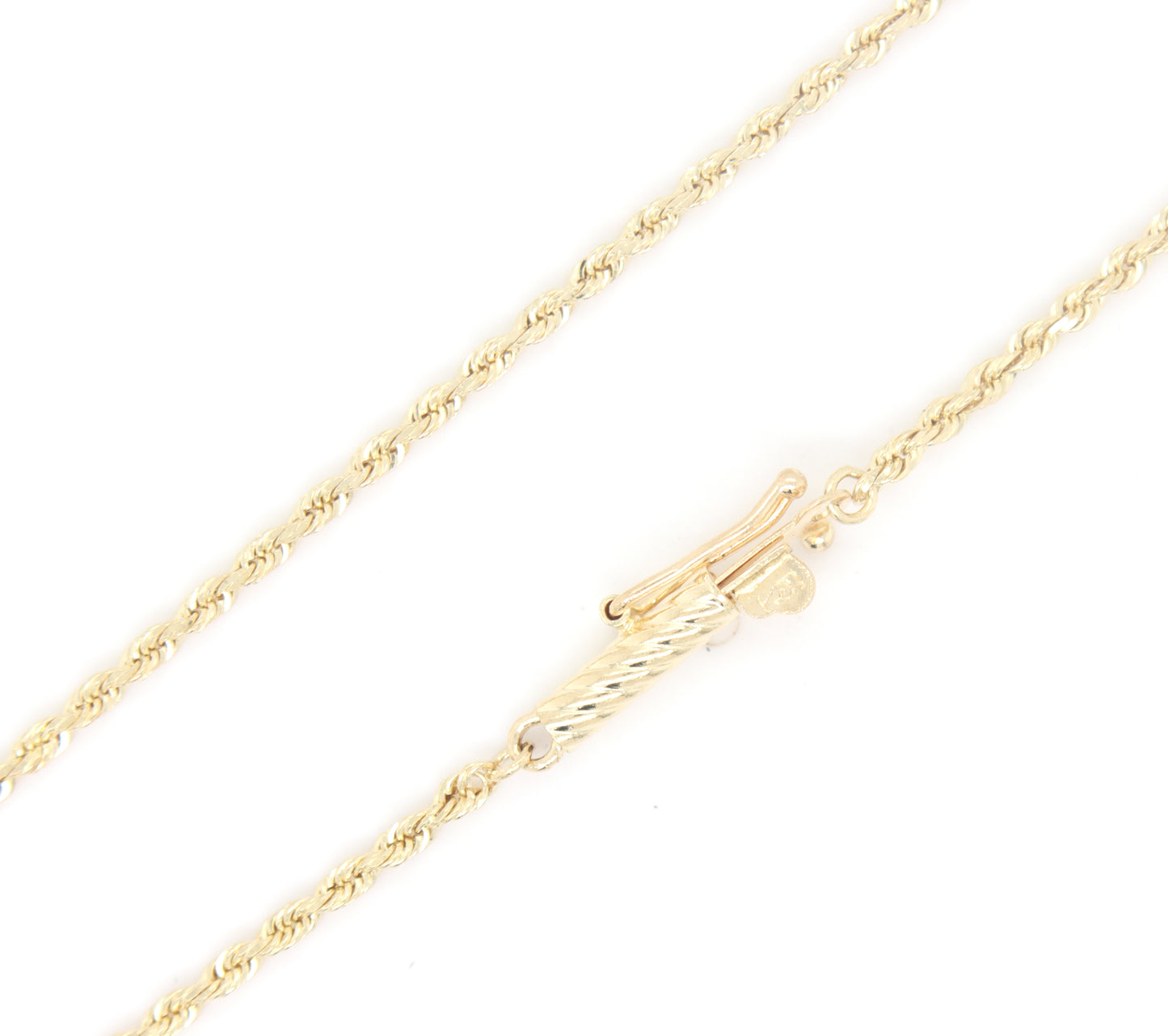 14kt Yellow gold Rope chain necklace