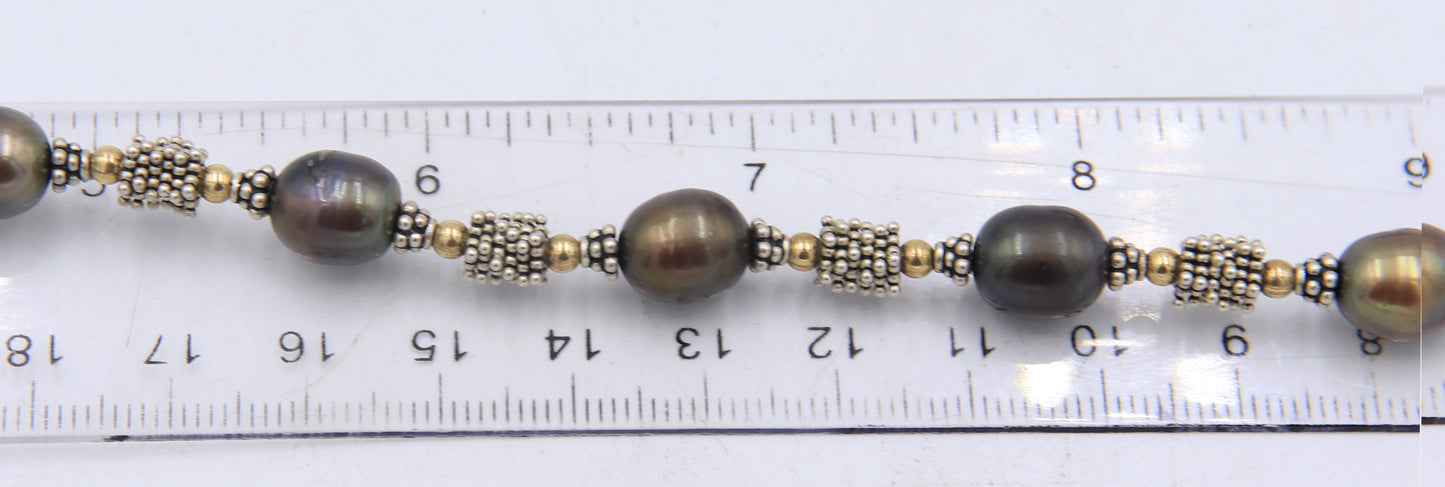 Group lot of 2 vintage 925 sterling silver bracelets