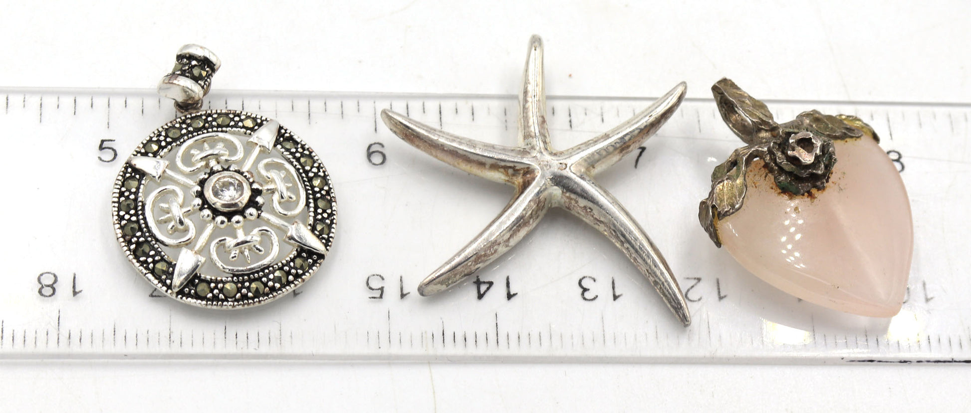 Group lot of Vintage 925 sterling silver pendants