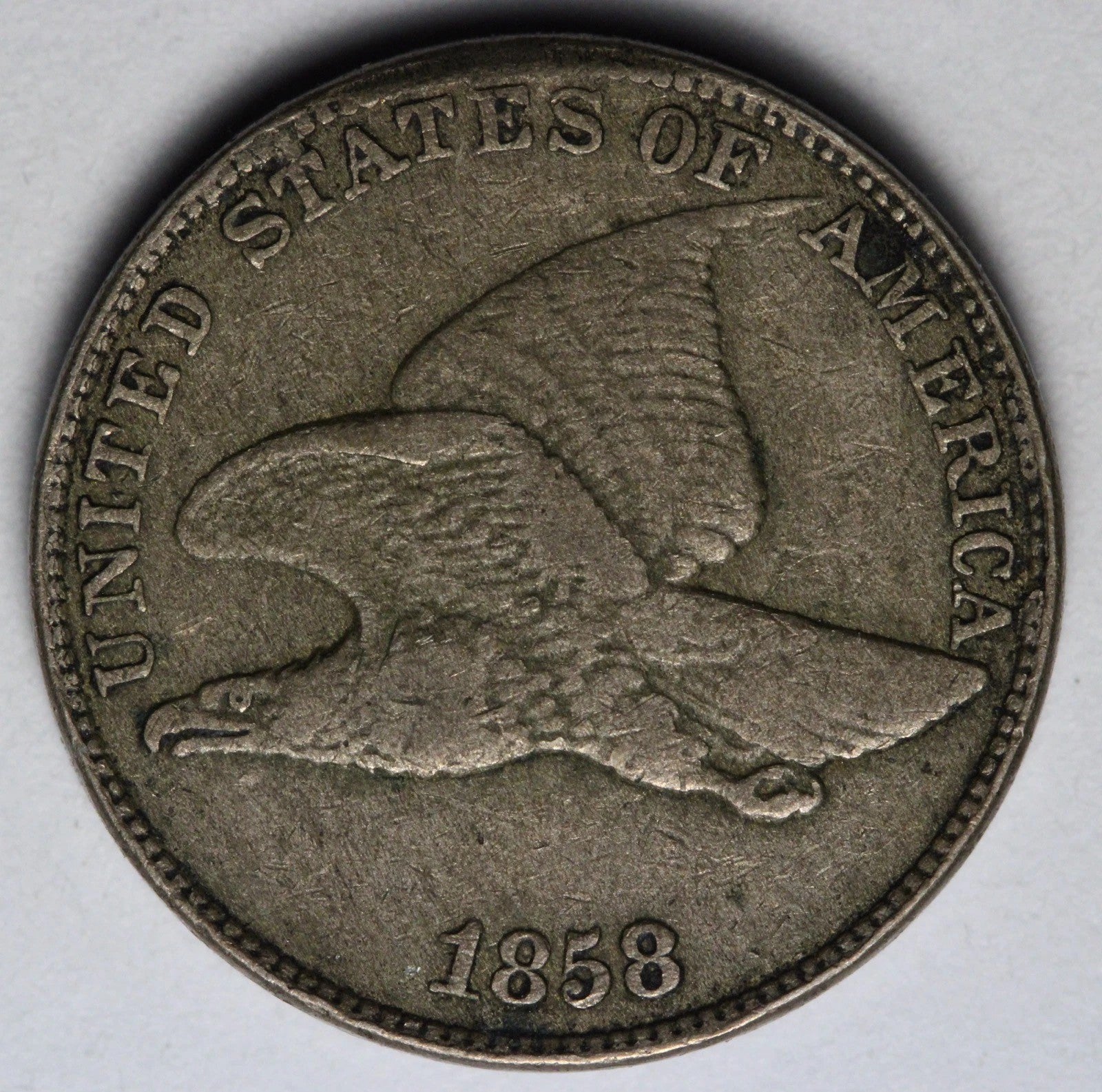 1858 Flying Eagle Cent Early U.S. Small Cent Type Coin Good (G) Details