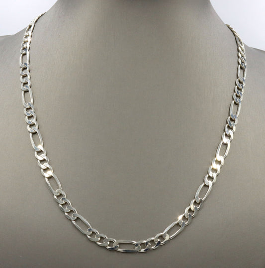 925 Sterling silver Figaro chain necklace