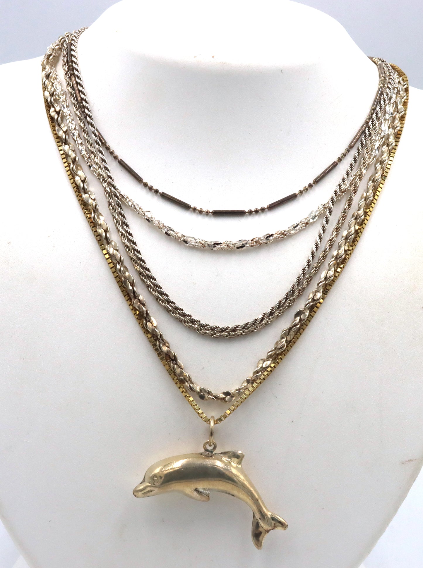 Group lot of 6 vintage 925 sterling silver necklaces