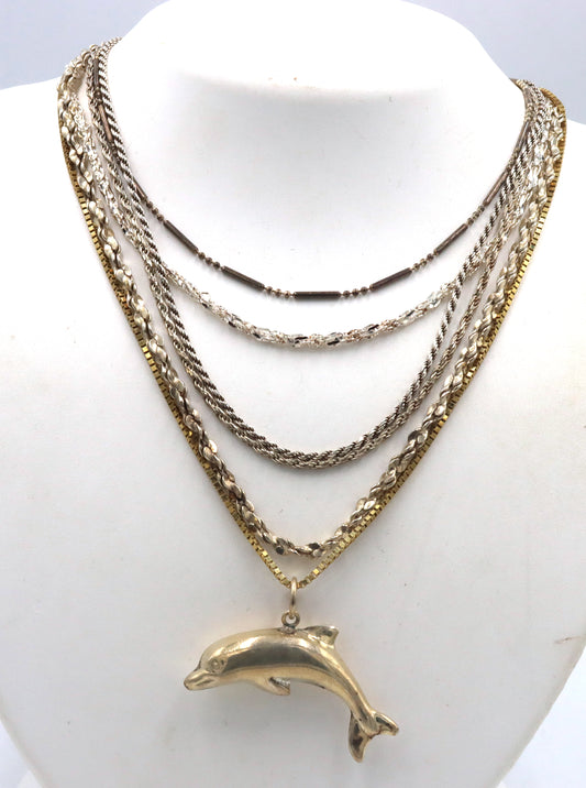 Group lot of 6 vintage 925 sterling silver necklaces