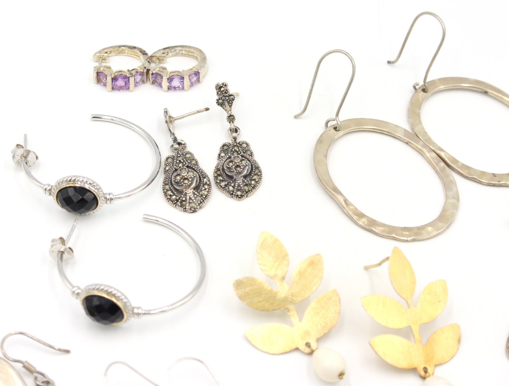 Group lot of Vintage 925 sterling silver earrings