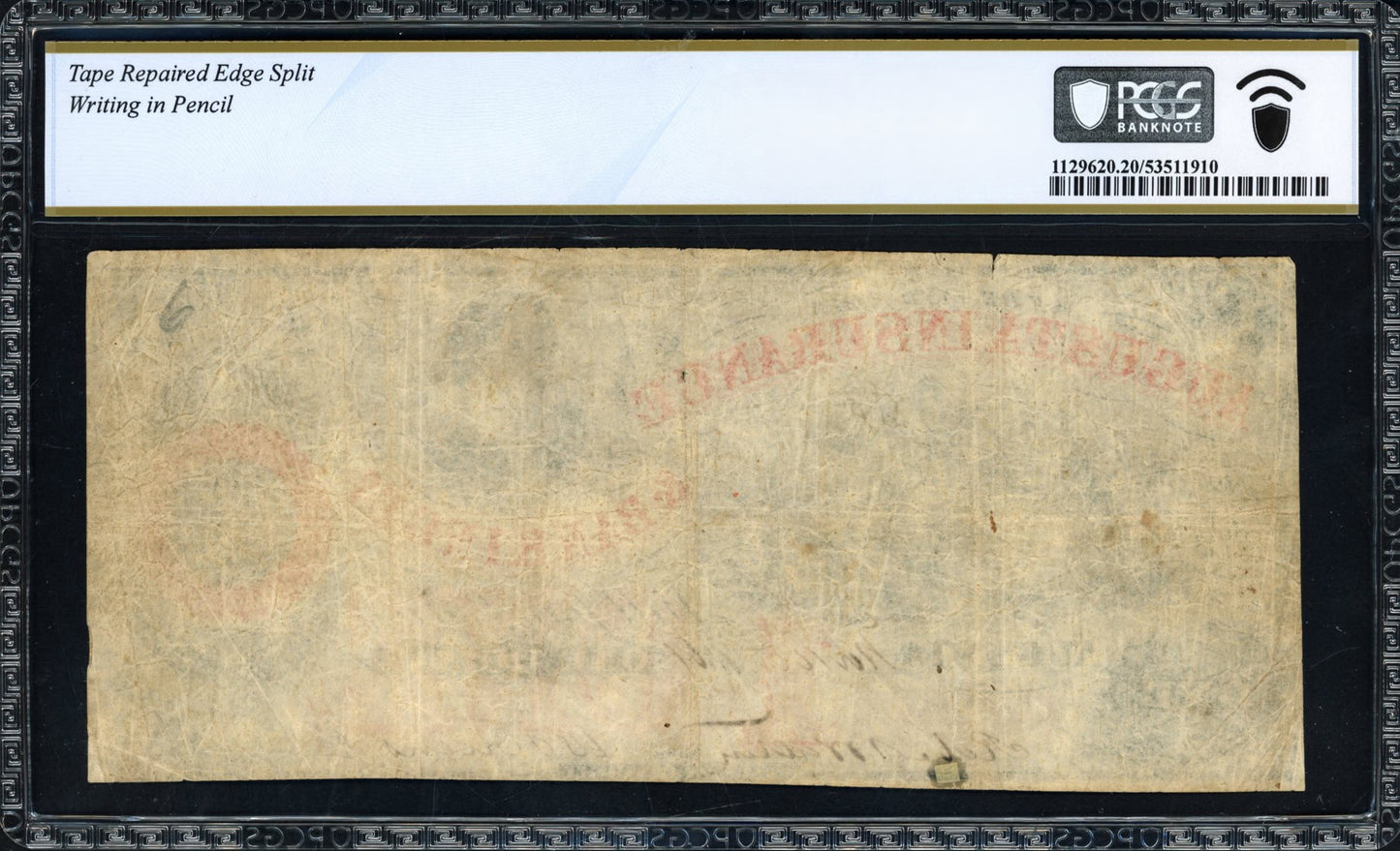 1861 Augusta Insurance & Banking Co. $1 Note Augusta, Georgia PCGS Very Fine 20 Details Nov. 10 Issu