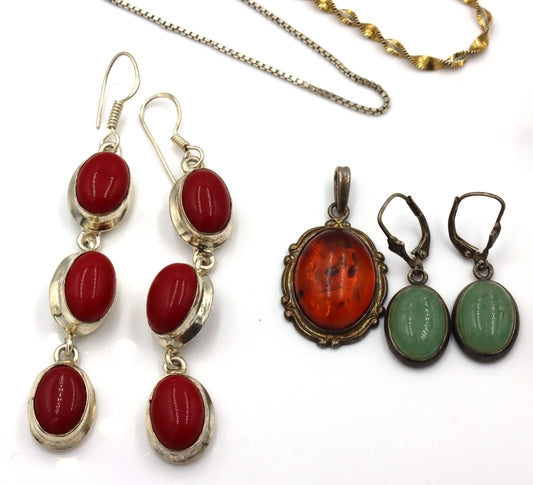 Group lot of Vintage 925 sterling silver jewelry