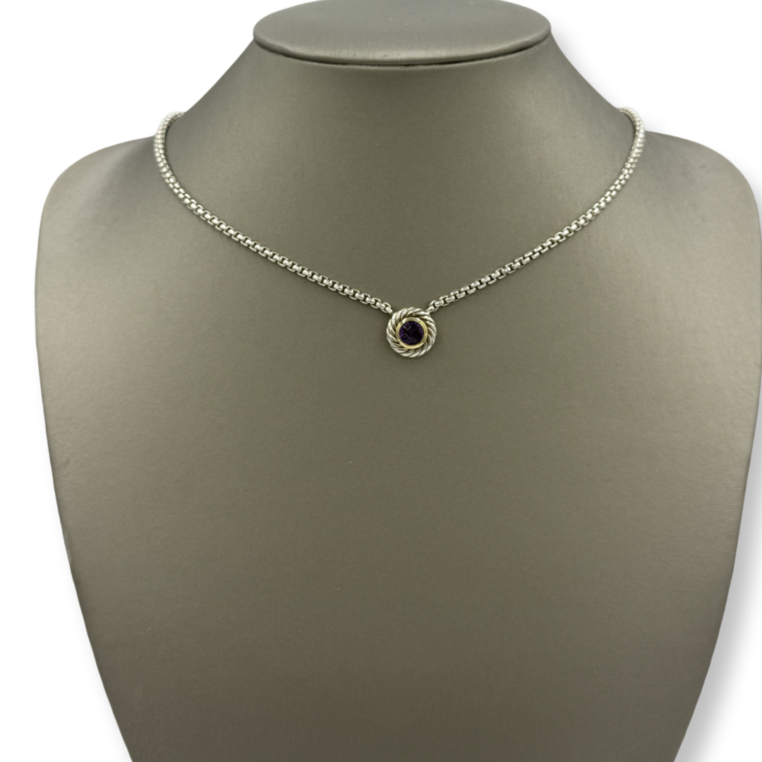 David Yurman Amethyst cookie necklace