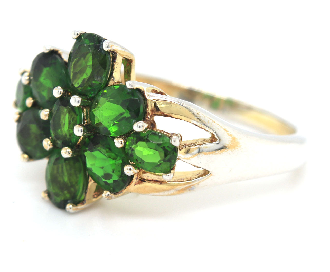 925 Sterling silver Green Tourmaline ring