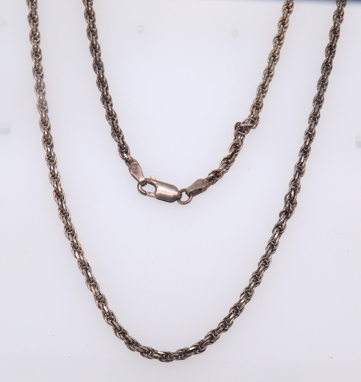 Vintage Sterling Silver Rope Chain Necklace