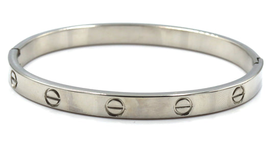 Stainless steel love bangle bracelet