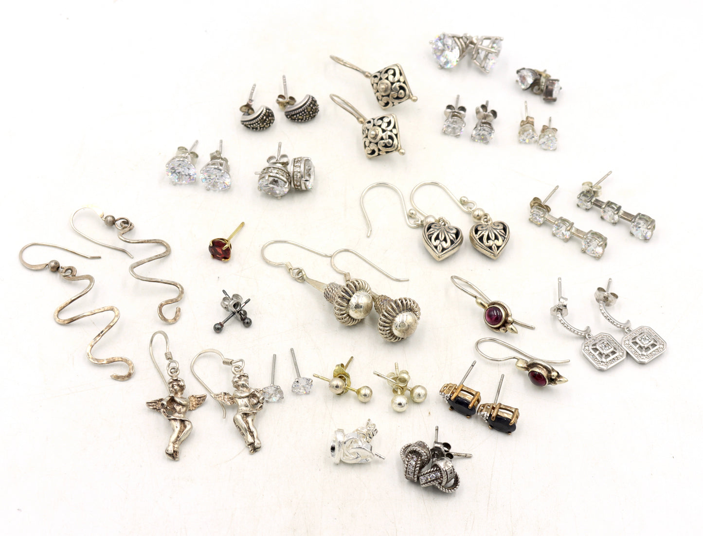 Group lot of Vintage 925 sterling silver earrings