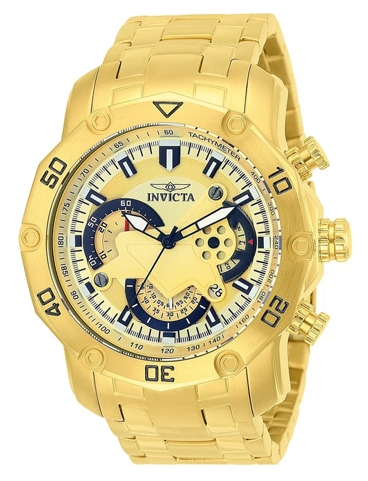 Invicta Women's Pro Diver Quartz Multifunction Gold Dial Watch