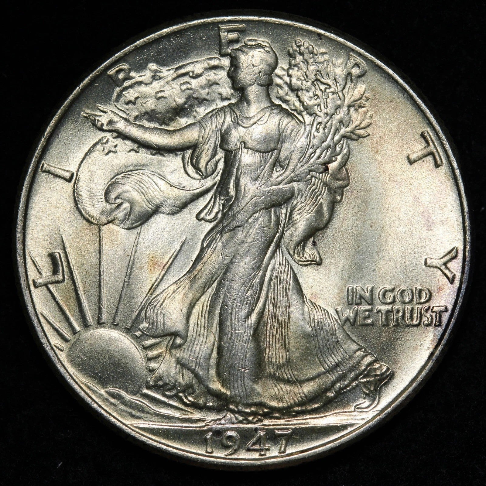 1947 Walking Liberty Silver Half Dollar 90% Silver Philadelphia Mint Circulated