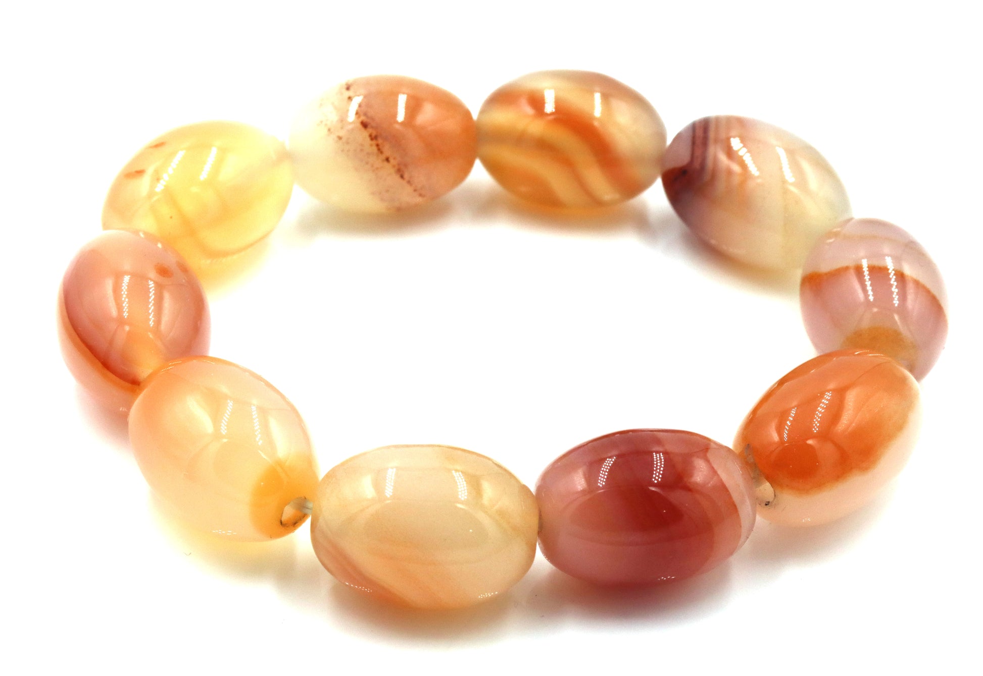 Orange quartz chunky bracelet