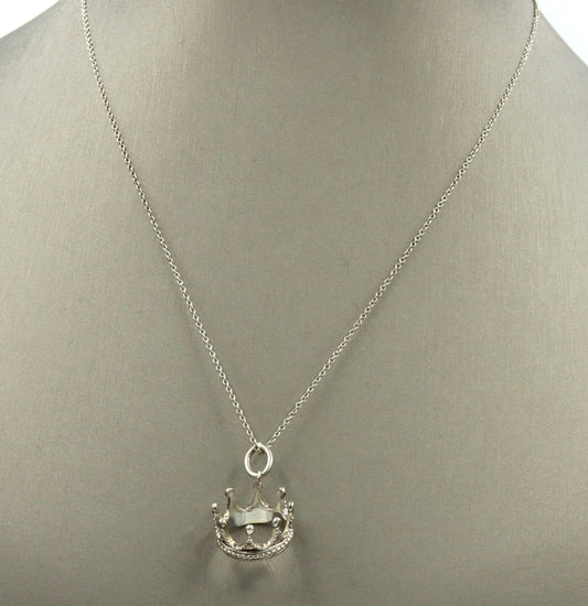 Tiffany & Co Crown charm necklace