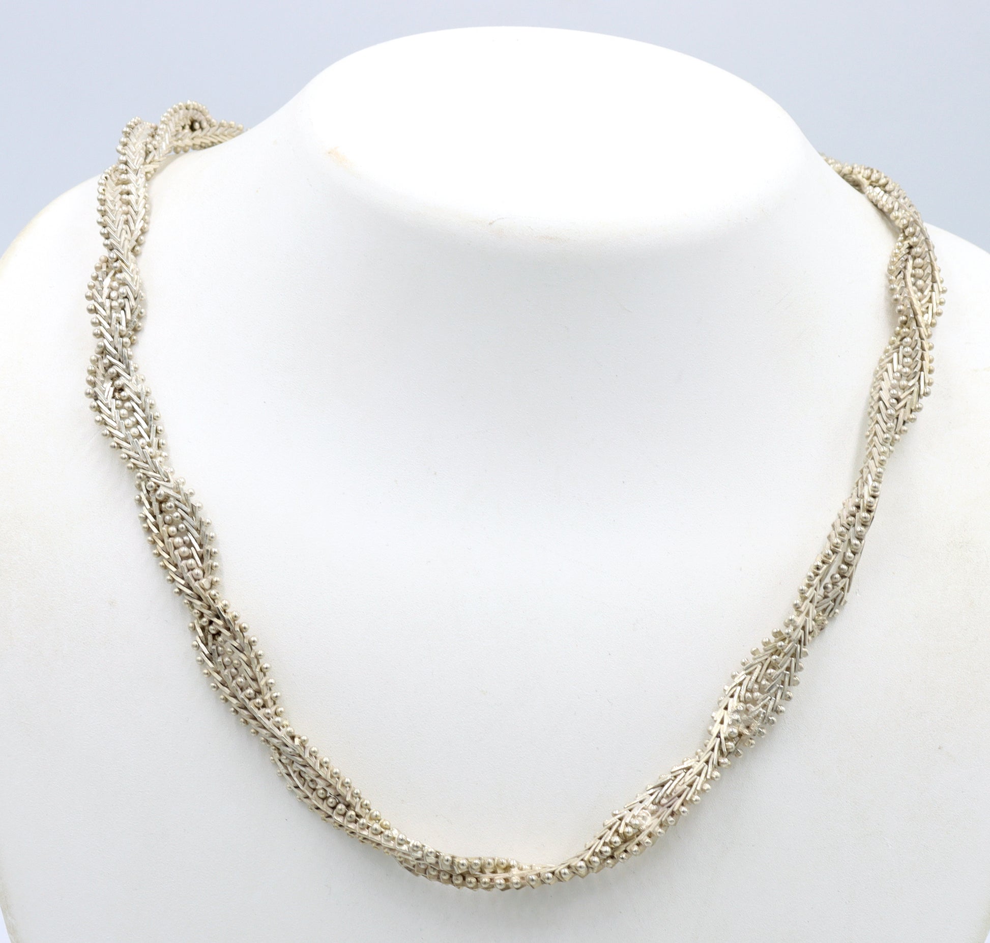 Vintage 925 sterling silver Mexico twisted necklace