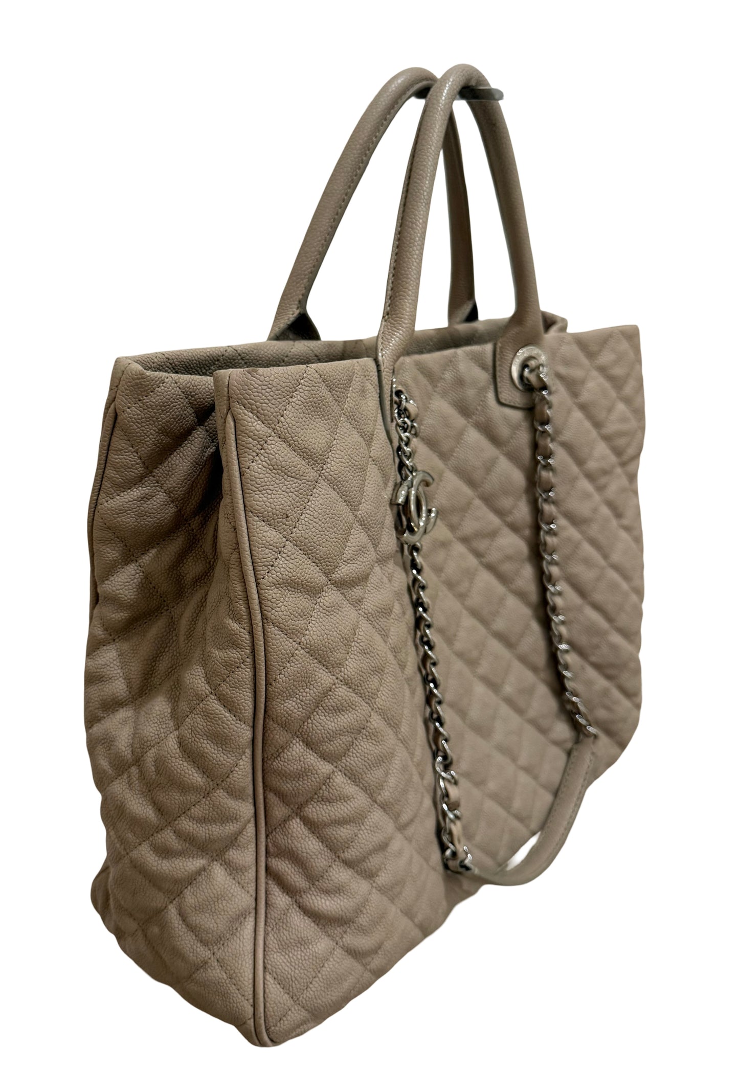 Pre owned authentic beige Chanel tote bag