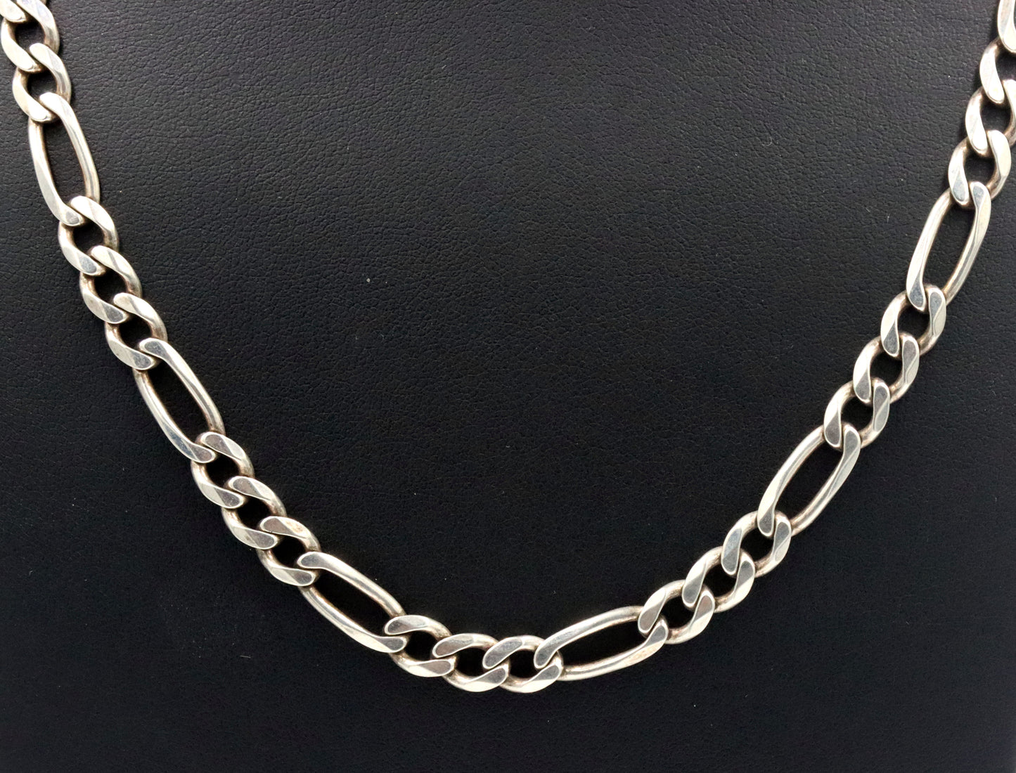 Italian 925 sterling silver Figaro chain necklace