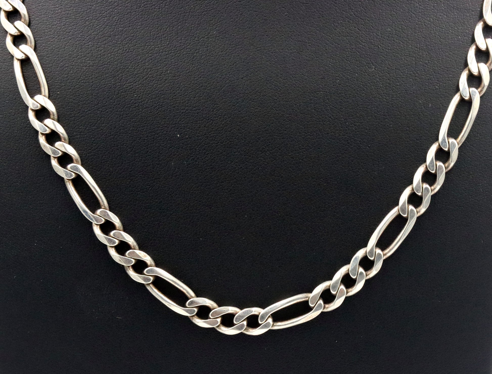 Italian 925 sterling silver Figaro chain necklace