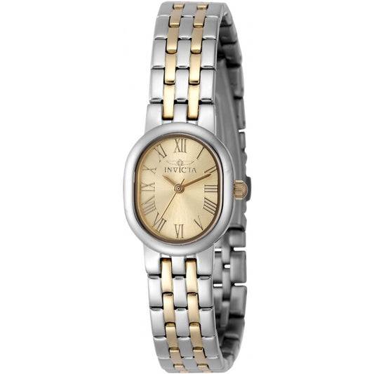 Invicta Angel Womens Quartz Gold Dial Two Tone Stainless Steel Bracelet Watch