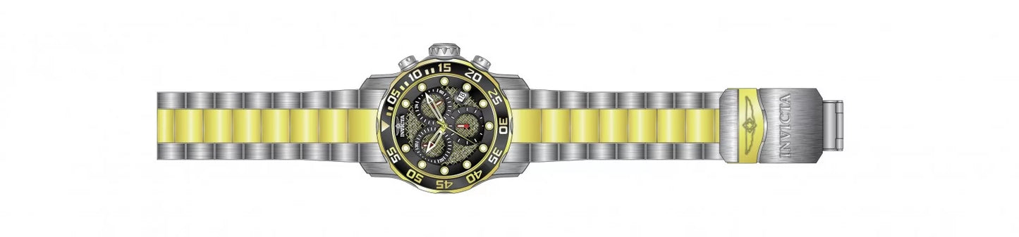 Invicta Men's Pro Diver Quartz 3 Hand Black, Gold Dial Watch